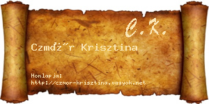 Czmór Krisztina névjegykártya