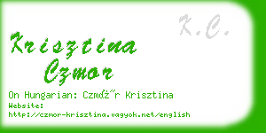 krisztina czmor business card